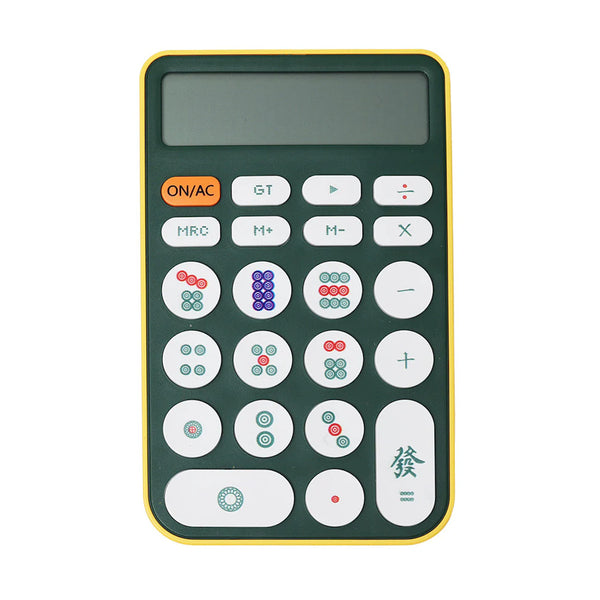 電卓マージャンデンタクグリーン麻雀牌