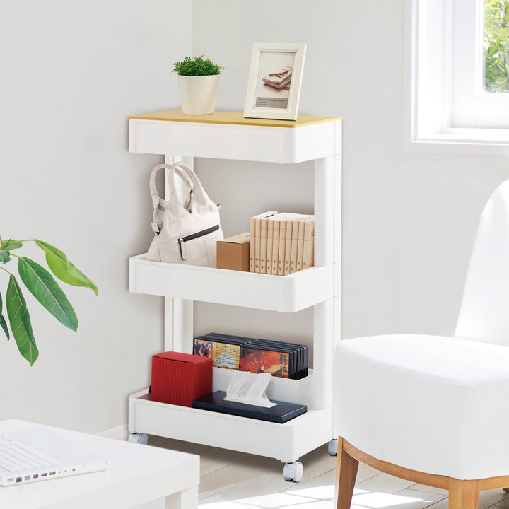 キッチンワゴンスマートワゴンFitW250幅260cm奥行45cm3段木天板