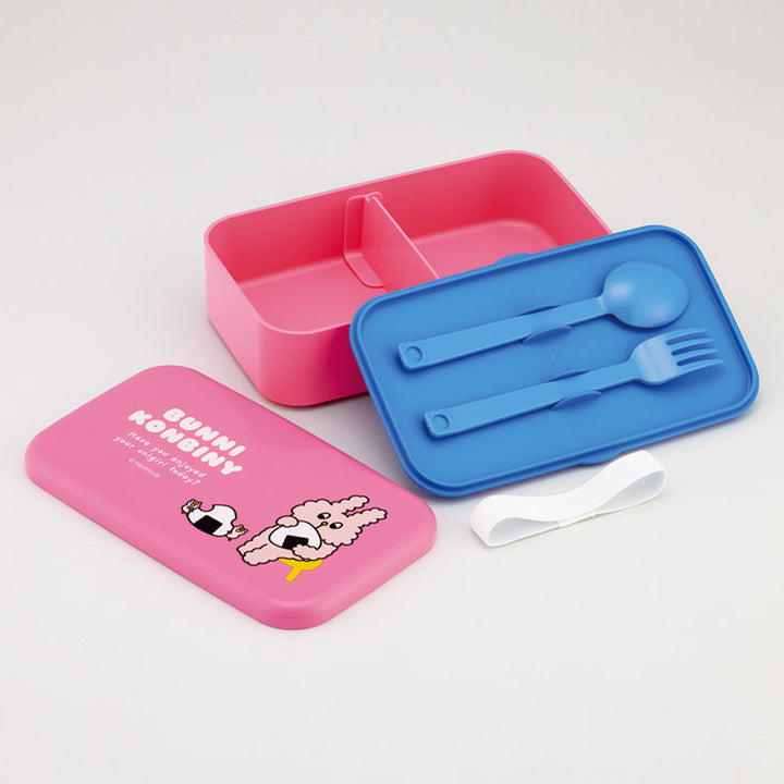 弁当箱1Lカトラリー付ランチBOXバニーコンビニ