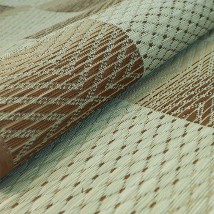 い草ラグ江戸間2畳三条174×174cm紋織花ござ