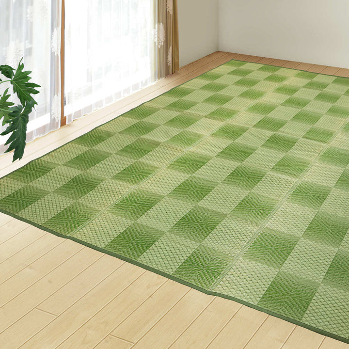 い草ラグ江戸間4.5畳三条261×261cm紋織花ござ