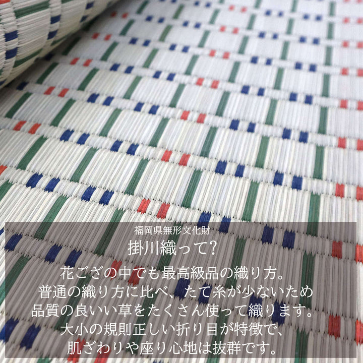 い草ラグ江戸間6畳せせらぎ261×348cm掛川織花ござ