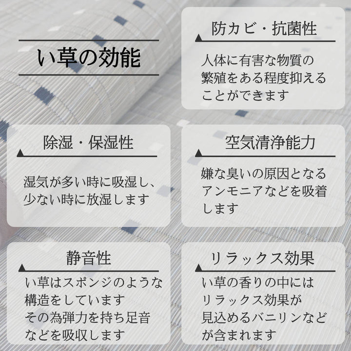 い草ラグ西陣191×250cm掛川織花ござ
