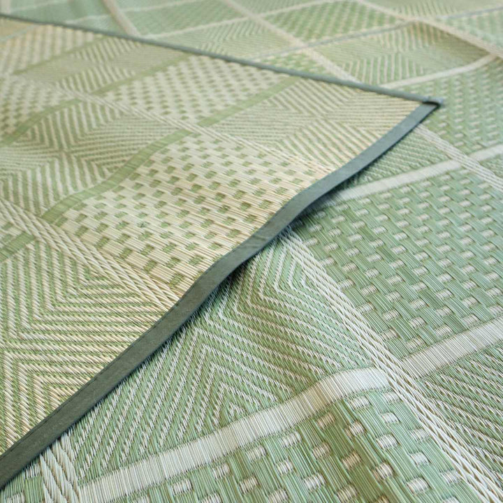 い草ラグ江戸間2畳高山174×174cm紋織花ござ