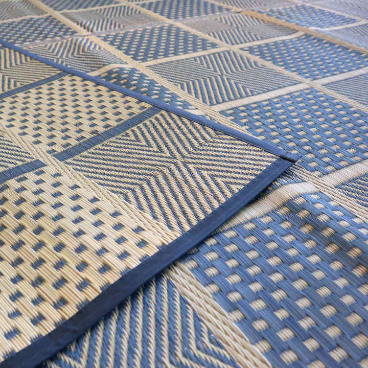 い草ラグ江戸間3畳高山174×261cm紋織花ござ