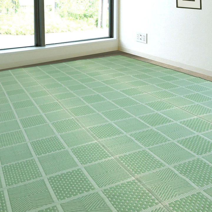 い草ラグ江戸間4.5畳高山261×261cm紋織花ござ