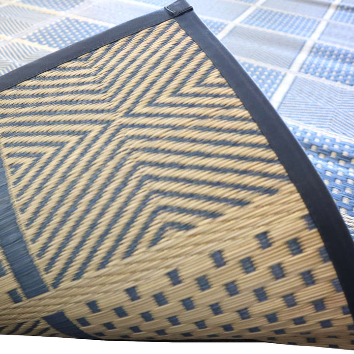 い草ラグ江戸間8畳高山348×348cm紋織花ござ