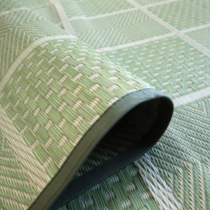 い草ラグ江戸間8畳高山348×348cm紋織花ござ