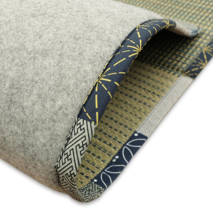 い草ラグ180×230cmふっくらラグ唐草市松