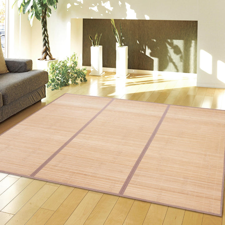 竹ラグ180×180cmフラットふっくらラグ