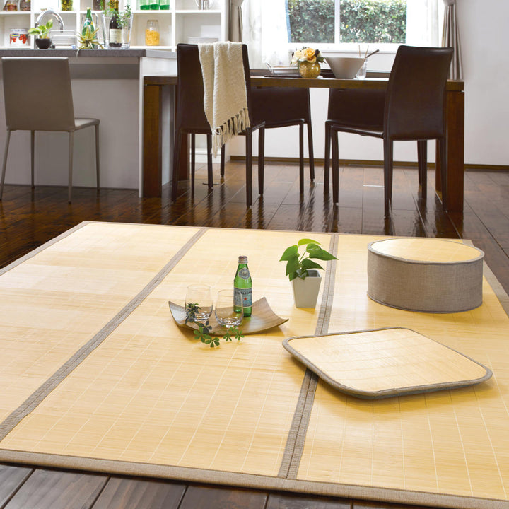 竹ラグ180×240cmフラットふっくらラグ