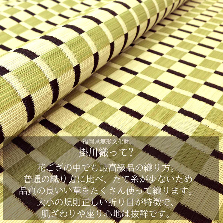 い草ラグ江戸間3畳涼風174×261cm掛川織花ござ
