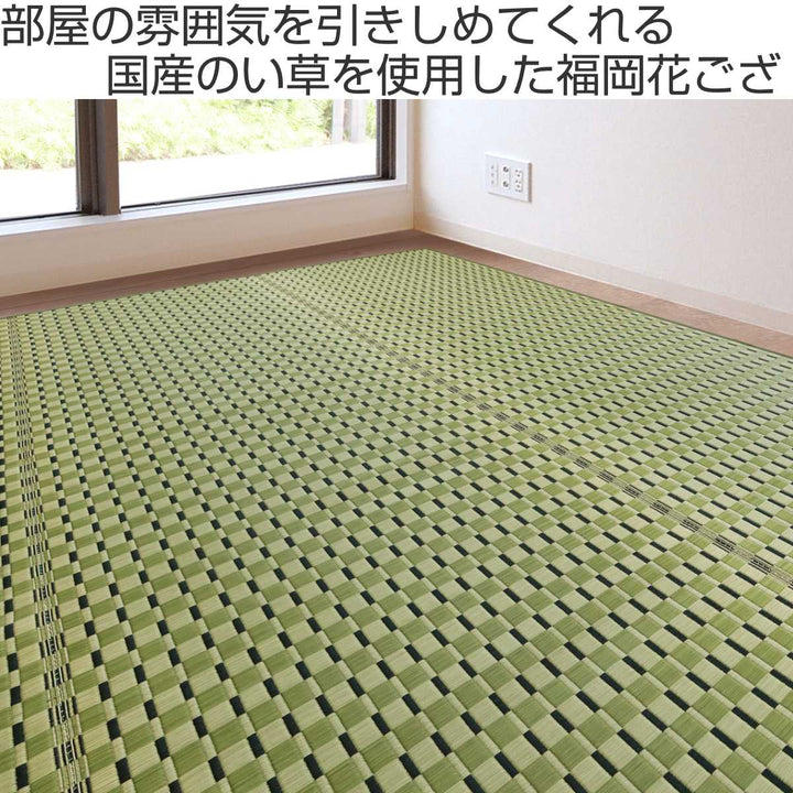 い草ラグ江戸間6畳涼風261×348cm掛川織花ござ
