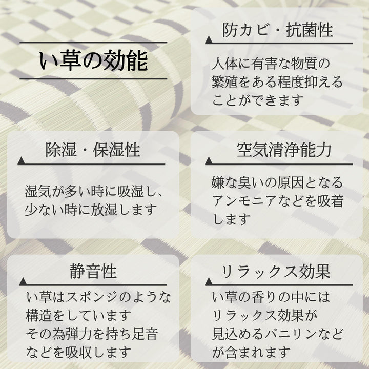 い草ラグ江戸間8畳涼風348×348cm掛川織花ござ