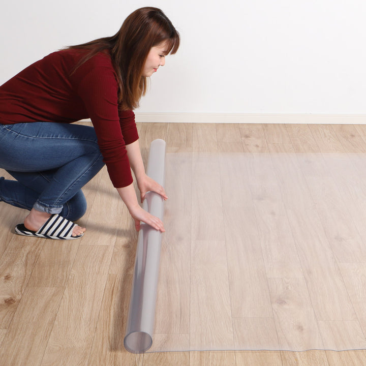 クリアマット透明マット抗菌240×280cmダイニングマット折りたたみ