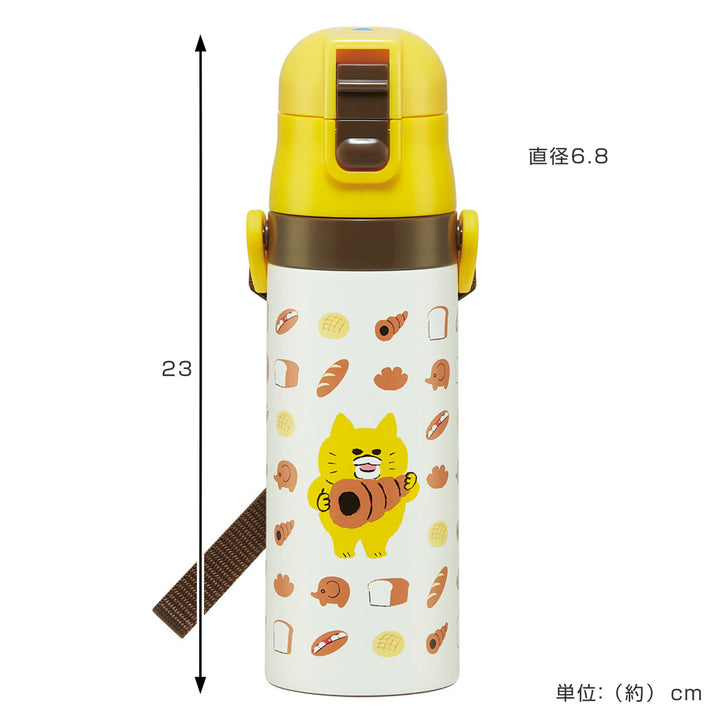 水筒470ml超軽量ダイレクトボトルノラネコぐんだん