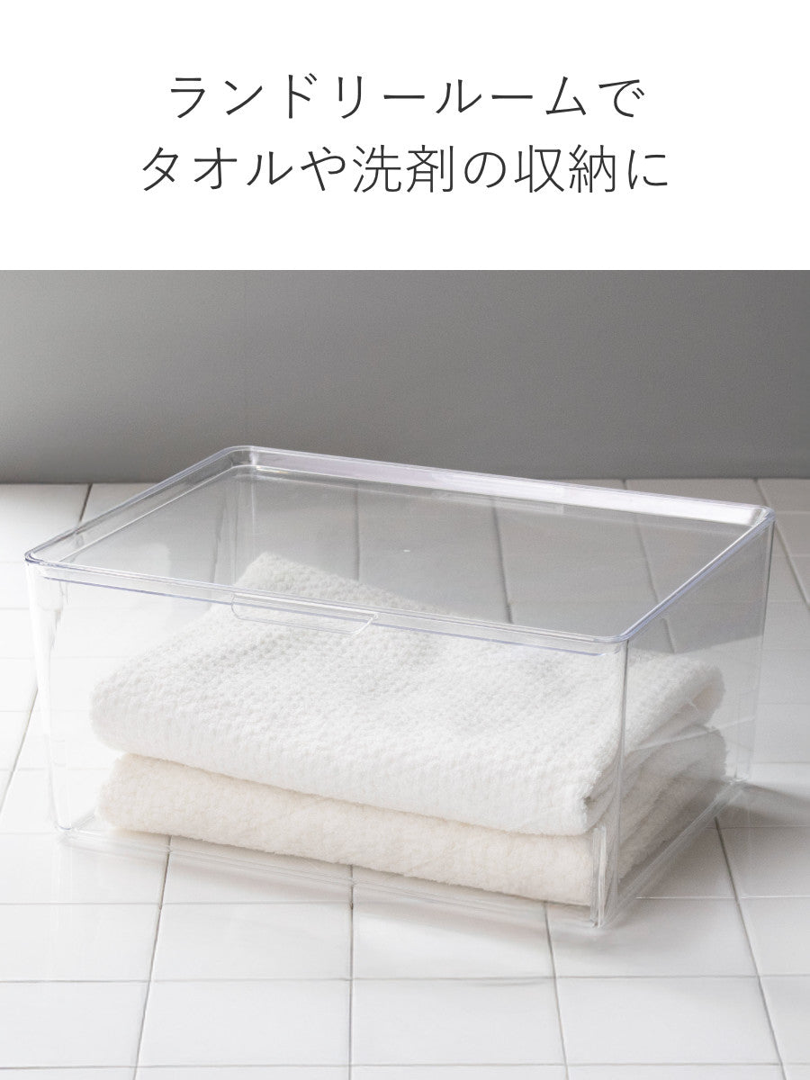 収納ボックス スケルトンボックス M クリア 幅35×奥行28.4×高さ16.4cm