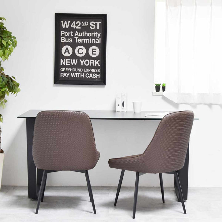 ダイニングチェア同色2脚セット回転式座面高43cmAlterna