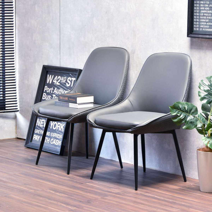 ダイニングチェア同色2脚セット回転式座面高43cmAlterna