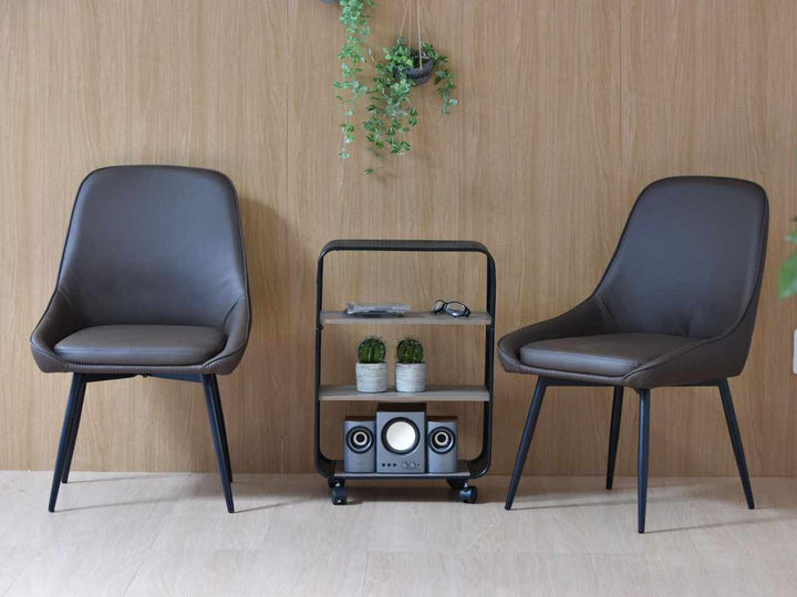 ダイニングチェア同色2脚セット回転式座面高43cmAlterna