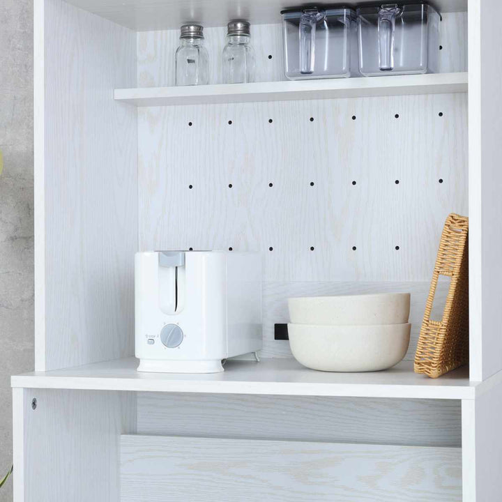 ゴミ箱上キャビネット幅59cm2口コンセント