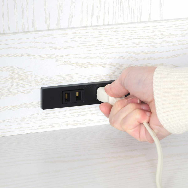 ゴミ箱上キャビネット幅88.5cm2口コンセント