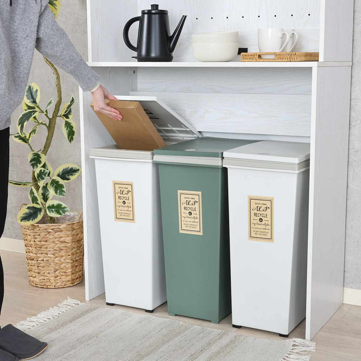 ゴミ箱上キャビネット幅88.5cm2口コンセント