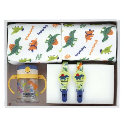 ギフトセット ハンドタオル マルチクリップ ストローマグ ディノサウルス ピク ベビー