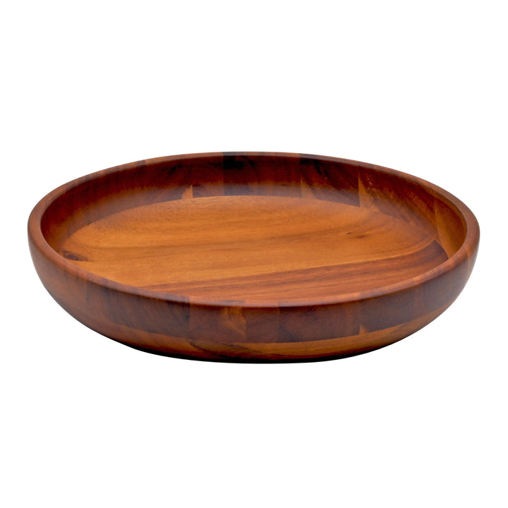 ボウル浅型ウッドボウル24cmブラウン