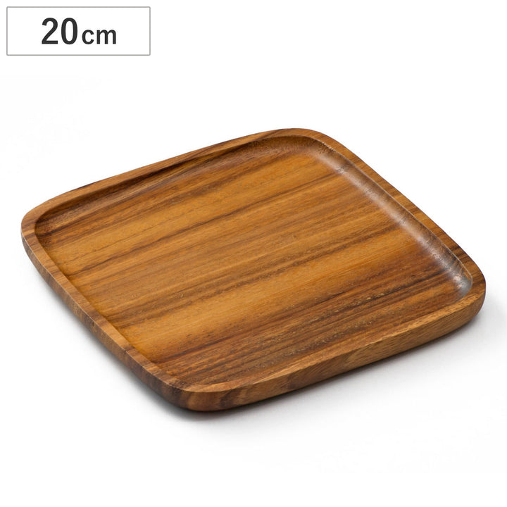 プレートアカシアスクエア20cm