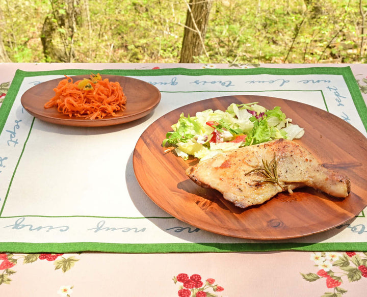 プレートアカシア薄型プレートラウンド直径20cm