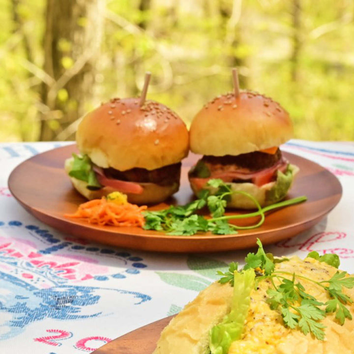 プレートアカシア薄型プレートラウンド直径23cm