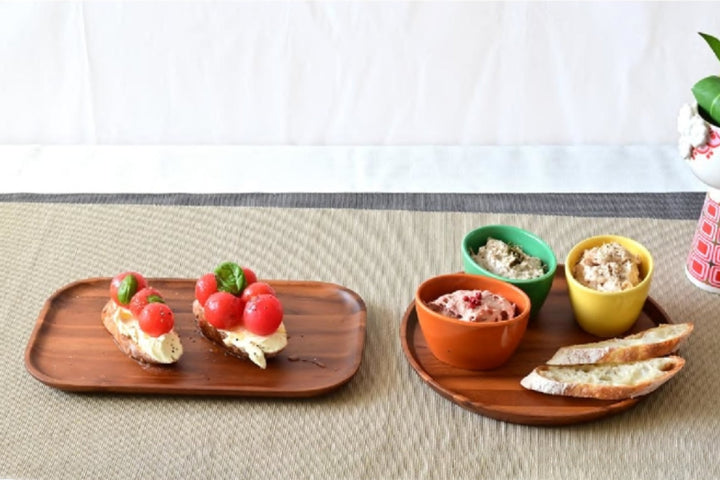 プレートアカシアスタッキングラウンドS直径21cm