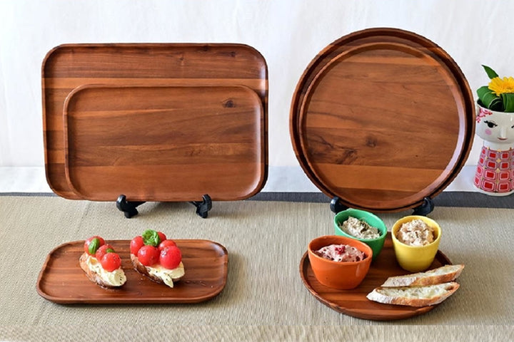 プレートアカシアスタッキングラウンドS直径21cm