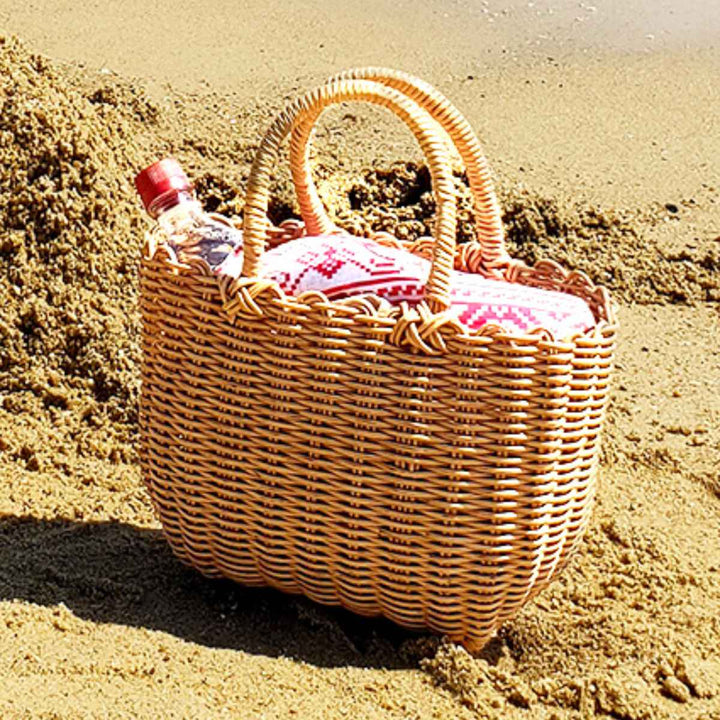 バスケットal.atte客室用の洗える抗菌湯かごLナチュラル