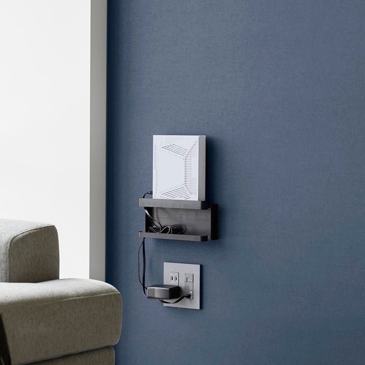 山崎実業towerウォール隠せるルーター収納タワーSサイズ石こうボード壁対応