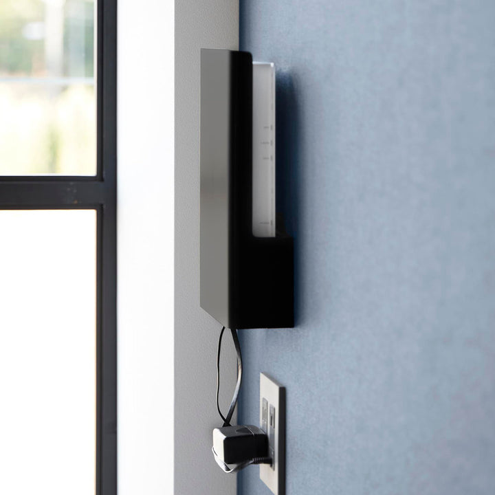 山崎実業towerウォール隠せるルーター収納タワーSサイズ石こうボード壁対応