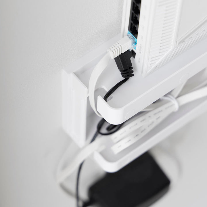 山崎実業towerウォール隠せるルーター収納タワーSサイズ石こうボード壁対応