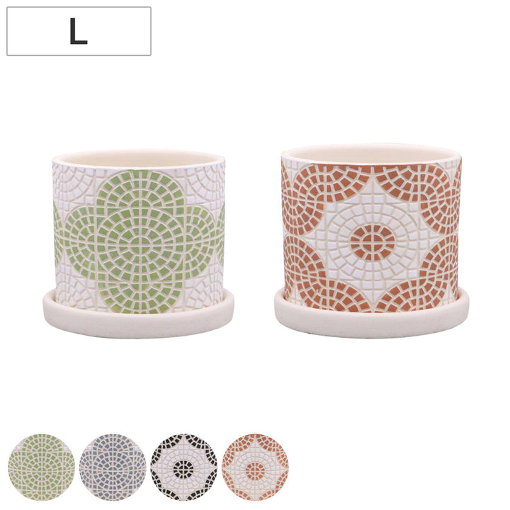 植木鉢フリーゼポットL受け皿付き