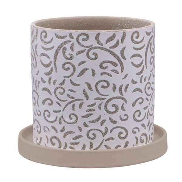 植木鉢グリッグポット受け皿付き