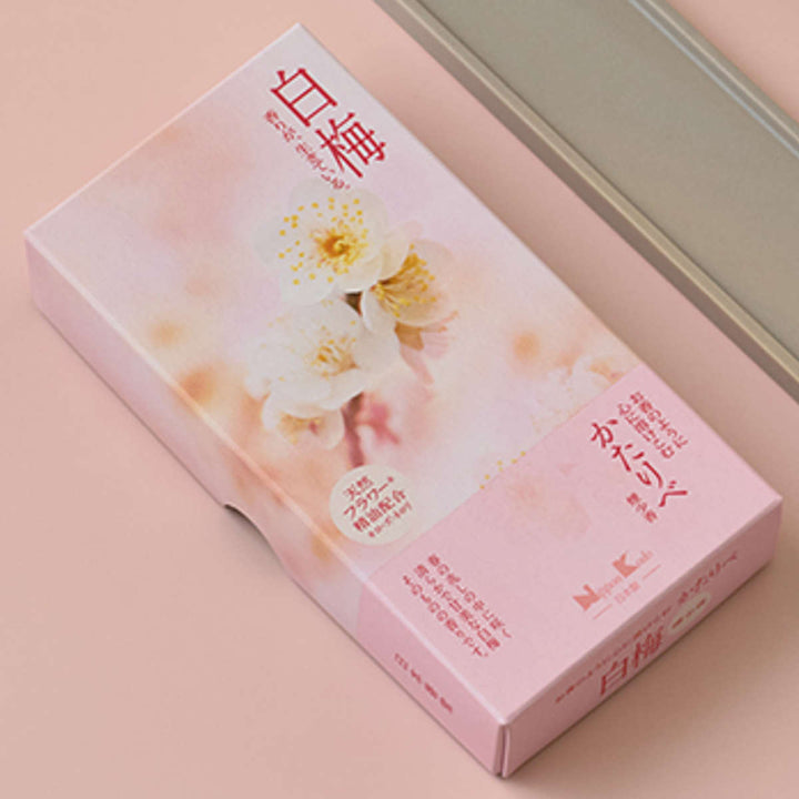 線香かたりべバラ詰ラベンダーホワイトローズ白梅