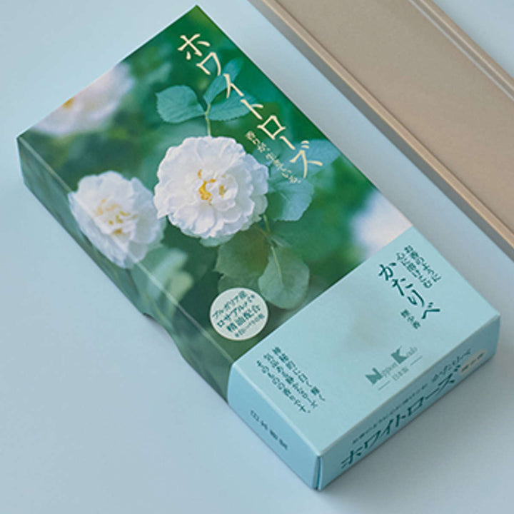 線香かたりべバラ詰ラベンダーホワイトローズ白梅