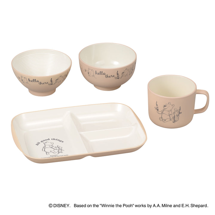 ランチプレート茶碗汁椀マグカップPoohBeeキッズセット40くまのプーさん