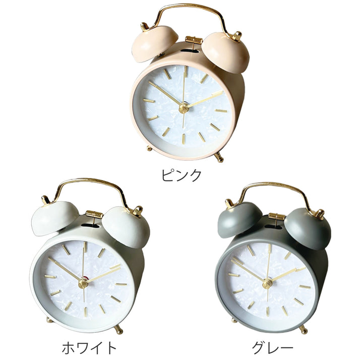 目覚まし時計MarmoACBell連続秒針置き時計