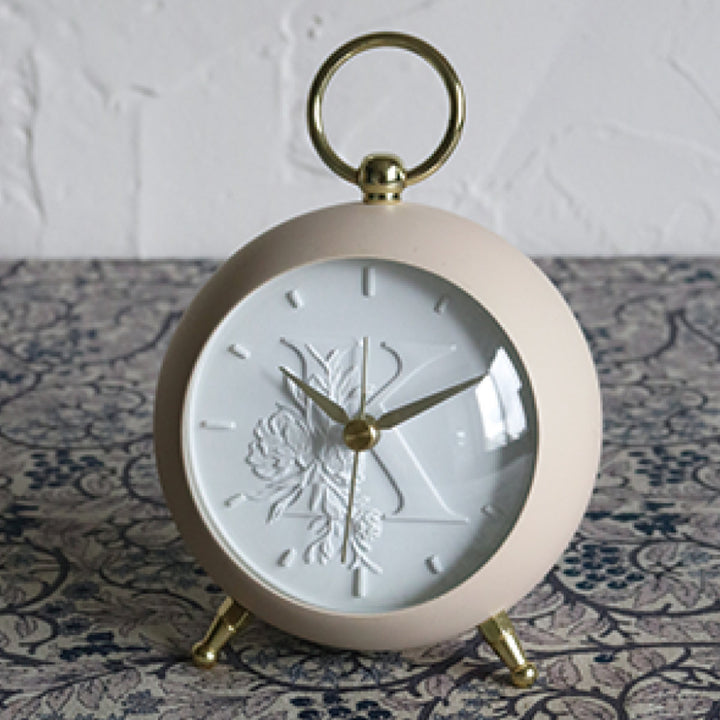 目覚まし時計イニシャル連続秒針InitialAlarmClock