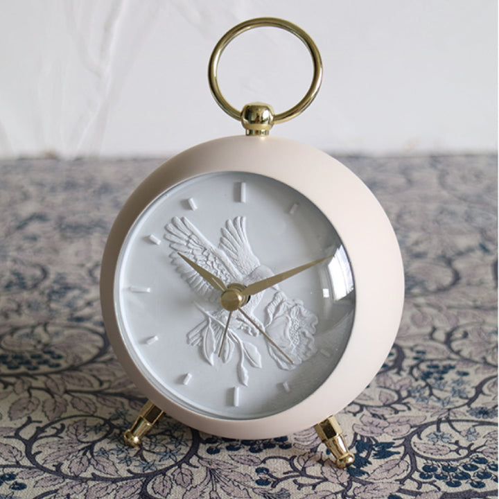 目覚まし時計イニシャル連続秒針InitialAlarmClock