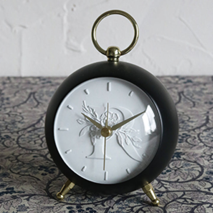 目覚まし時計イニシャル連続秒針InitialAlarmClock