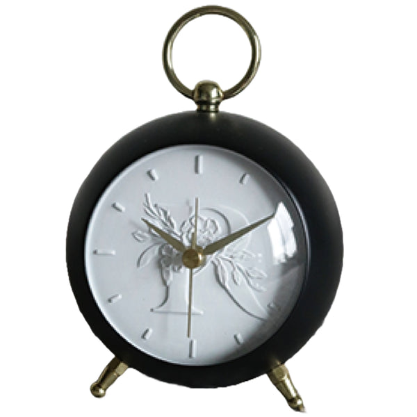 目覚まし時計イニシャル連続秒針InitialAlarmClock