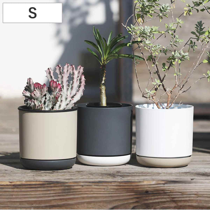 植木鉢エスジーアイポットS5号受け皿付き
