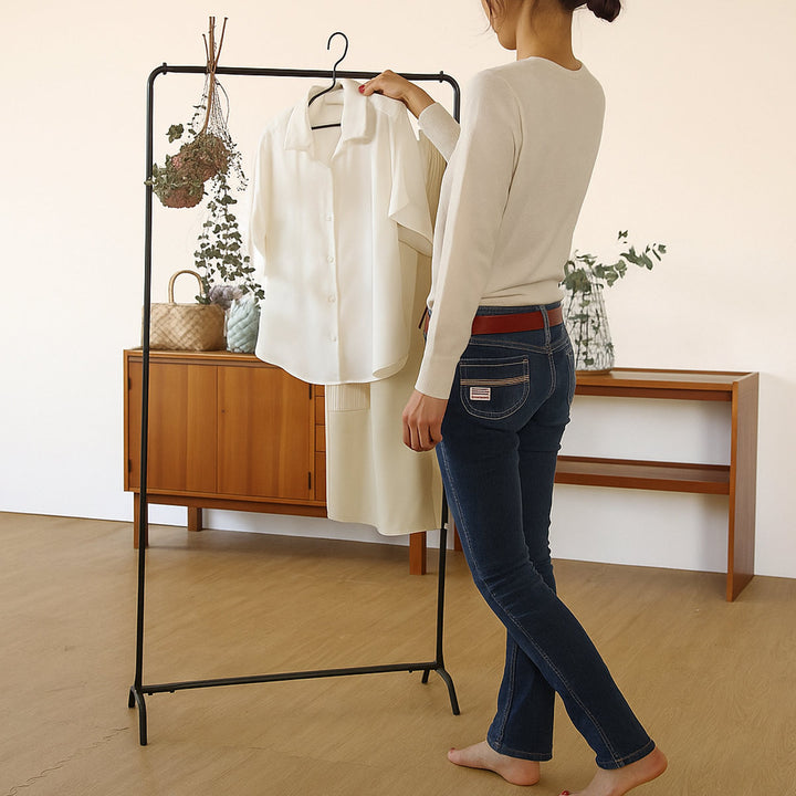 ハンガーラックジョセフアイアンハイ組立式幅71cm収納幅71×奥行30×高さ144cm